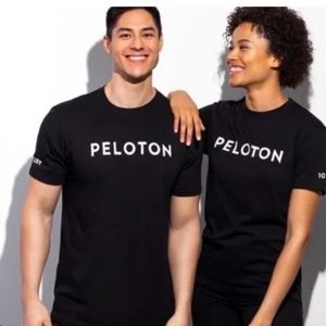 Peloton Black Century 100 Logo Cotton Short Sleeve T-shirt